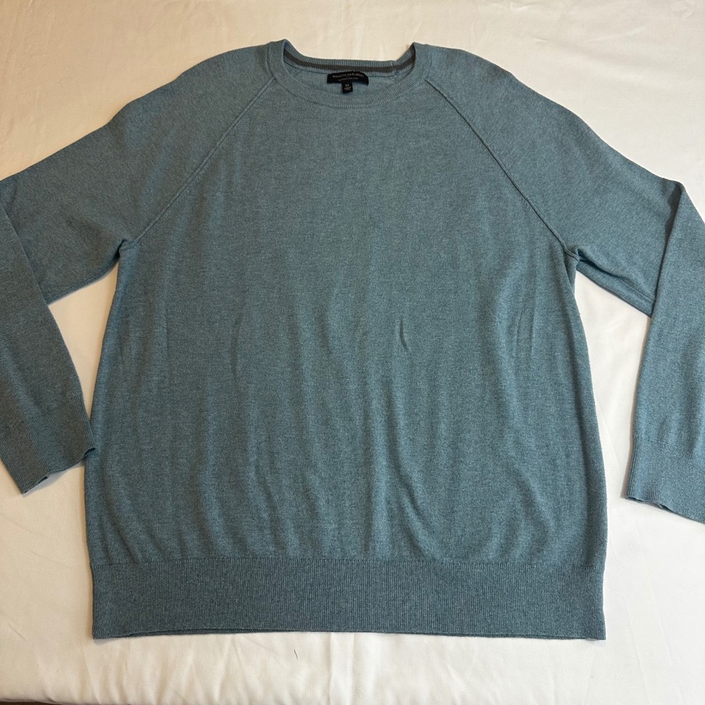 Banana Republic Luxury Blend Cashmere Silk Men's XL Crewneck Sweater Academia